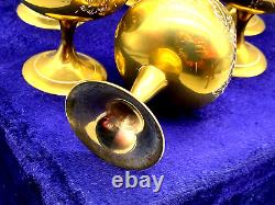 Vintage Set of Six Silver Plated Goblets in Original Box EPNS