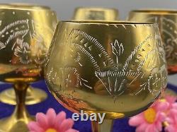 Vintage Set of Six Silver Plated Goblets in Original Box EPNS