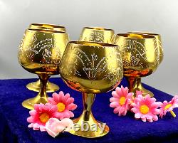 Vintage Set of Six Silver Plated Goblets in Original Box EPNS