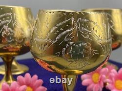 Vintage Set of Six Silver Plated Goblets in Original Box EPNS