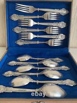 Vintage Set of Soviet Silver Plated Melhior Soviet Forks and Spoons of the USSR