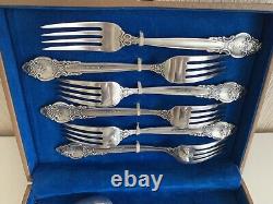 Vintage Set of Soviet Silver Plated Melhior Soviet Forks and Spoons of the USSR