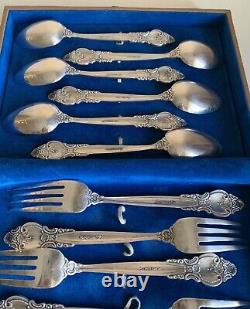 Vintage Set of Soviet Silver Plated Melhior Soviet Forks and Spoons of the USSR