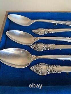 Vintage Set of Soviet Silver Plated Melhior Soviet Forks and Spoons of the USSR