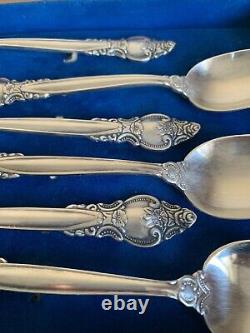 Vintage Set of Soviet Silver Plated Melhior Soviet Forks and Spoons of the USSR