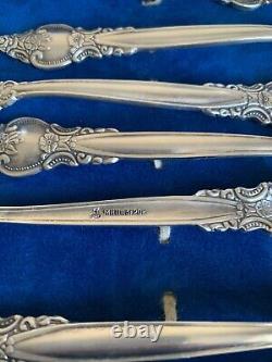 Vintage Set of Soviet Silver Plated Melhior Soviet Forks and Spoons of the USSR