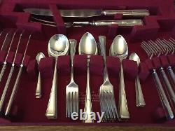 Vintage Sheffield Silver Plate Cutlery Canteen 63-Piece 6 Place Setting EPNS A1