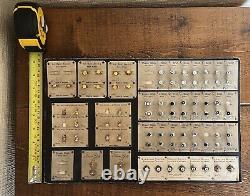 Vintage Shop Display Board Collar Studs Gold/Silver/plated