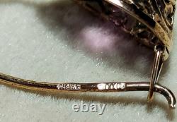 Vintage Silver Earrings 875? USSR? Jewelry Filigree Gold Plating L206