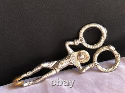 Vintage Silver Metal Monkey Harlequin Sugar Nips Tongs