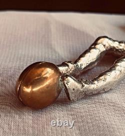 Vintage Silver Metal Monkey Harlequin Sugar Nips Tongs