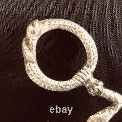 Vintage Silver Metal Monkey Harlequin Sugar Nips Tongs