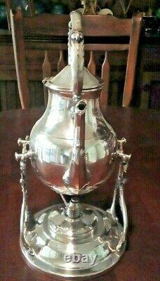 Vintage Silver Plate Coffee/tea Warmer Spirit Burner Tip Stand. Fb Rogers USA