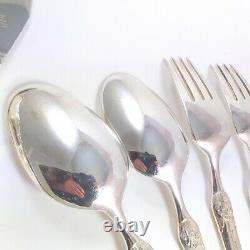 Vintage Silver Plate Danish Frigast Fleur Cutlery Set 10 person Henning Seidelin