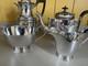 Vintage Silver Plate HE & Co Teapot, Milk Jug, Water Pot and Sugar Bowl