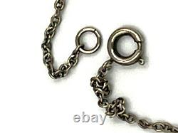 Vintage Silver Plated Art Nouveau Necklace Set with Faux Pearls Matching Brooch