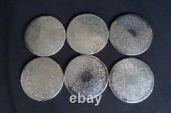 Vintage Silver-Plated Coaster & Decanter Stand Set 10-Piece- Strachan