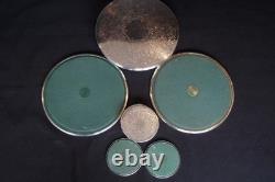 Vintage Silver-Plated Coaster & Decanter Stand Set 10-Piece- Strachan