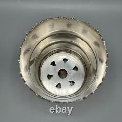 Vintage Silver Plated Ice Bucket / Small Wine Cooler Lion Handles Viners Antique