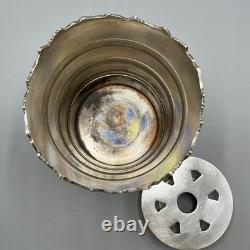 Vintage Silver Plated Ice Bucket / Small Wine Cooler Lion Handles Viners Antique