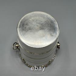Vintage Silver Plated Ice Bucket / Small Wine Cooler Lion Handles Viners Antique