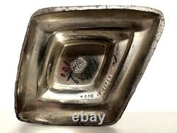 Vintage Silver Plated Japanese Kobayashi Vase Landscape 5.75- Signed 9/100