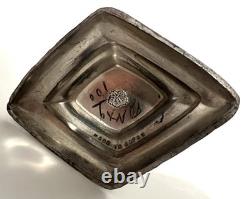 Vintage Silver Plated Japanese Kobayashi Vase Landscape 5.75- Signed 9/100
