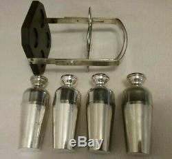 Vintage Silver Plated Napier Foursome Cocktail Shaker Set Extremely Rare