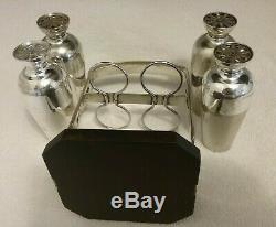 Vintage Silver Plated Napier Foursome Cocktail Shaker Set Extremely Rare