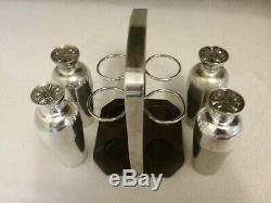 Vintage Silver Plated Napier Foursome Cocktail Shaker Set Extremely Rare