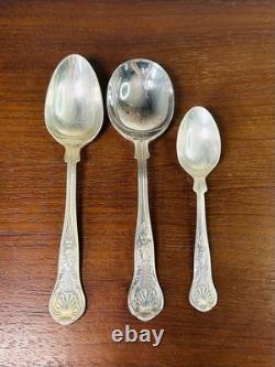 Vintage Silver Plated Smith Seymour Canteen Of Kings Cutlery For 6 In Oak Case