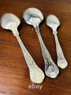 Vintage Silver Plated Smith Seymour Canteen Of Kings Cutlery For 6 In Oak Case