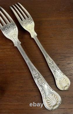Vintage Silver Plated Smith Seymour Canteen Of Kings Cutlery For 6 In Oak Case