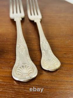 Vintage Silver Plated Smith Seymour Canteen Of Kings Cutlery For 6 In Oak Case
