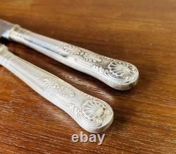 Vintage Silver Plated Smith Seymour Canteen Of Kings Cutlery For 6 In Oak Case