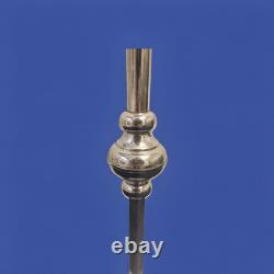 Vintage Silver Plated Standing Ashtray Original Glass Inlay