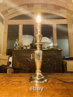 Vintage Silver Plated Table Lamp, Classical Style