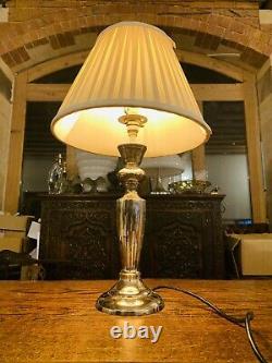 Vintage Silver Plated Table Lamp, Classical Style