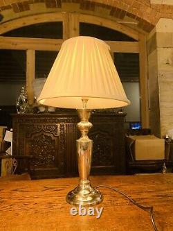 Vintage Silver Plated Table Lamp, Classical Style