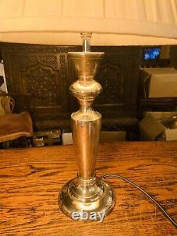 Vintage Silver Plated Table Lamp, Classical Style