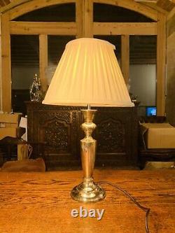 Vintage Silver Plated Table Lamp, Classical Style