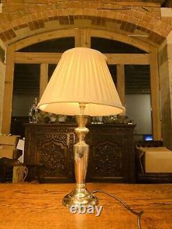 Vintage Silver Plated Table Lamp, Classical Style