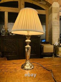 Vintage Silver Plated Table Lamp, Classical Style