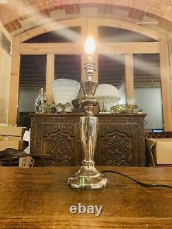 Vintage Silver Plated Table Lamp, Classical Style