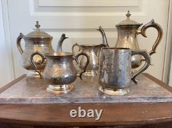 Vintage Silver Plated Tea Coffee Set English LONDON England