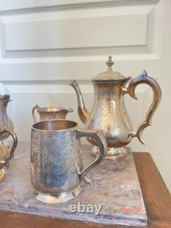 Vintage Silver Plated Tea Coffee Set English LONDON England