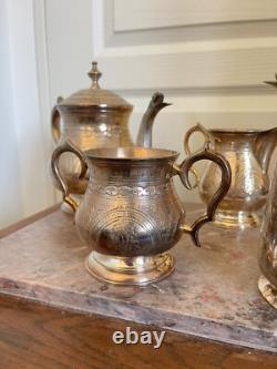 Vintage Silver Plated Tea Coffee Set English LONDON England