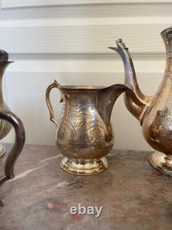 Vintage Silver Plated Tea Coffee Set English LONDON England