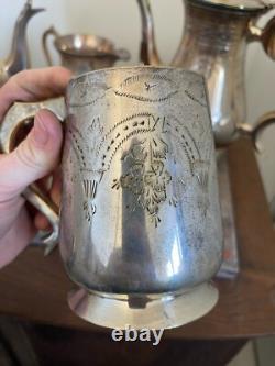 Vintage Silver Plated Tea Coffee Set English LONDON England