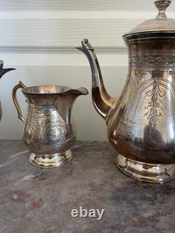 Vintage Silver Plated Tea Coffee Set English LONDON England